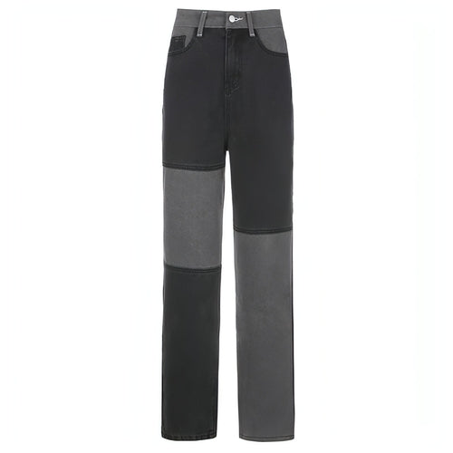 DenimDare™ Stitching High-rise Straight-leg Jeans Women