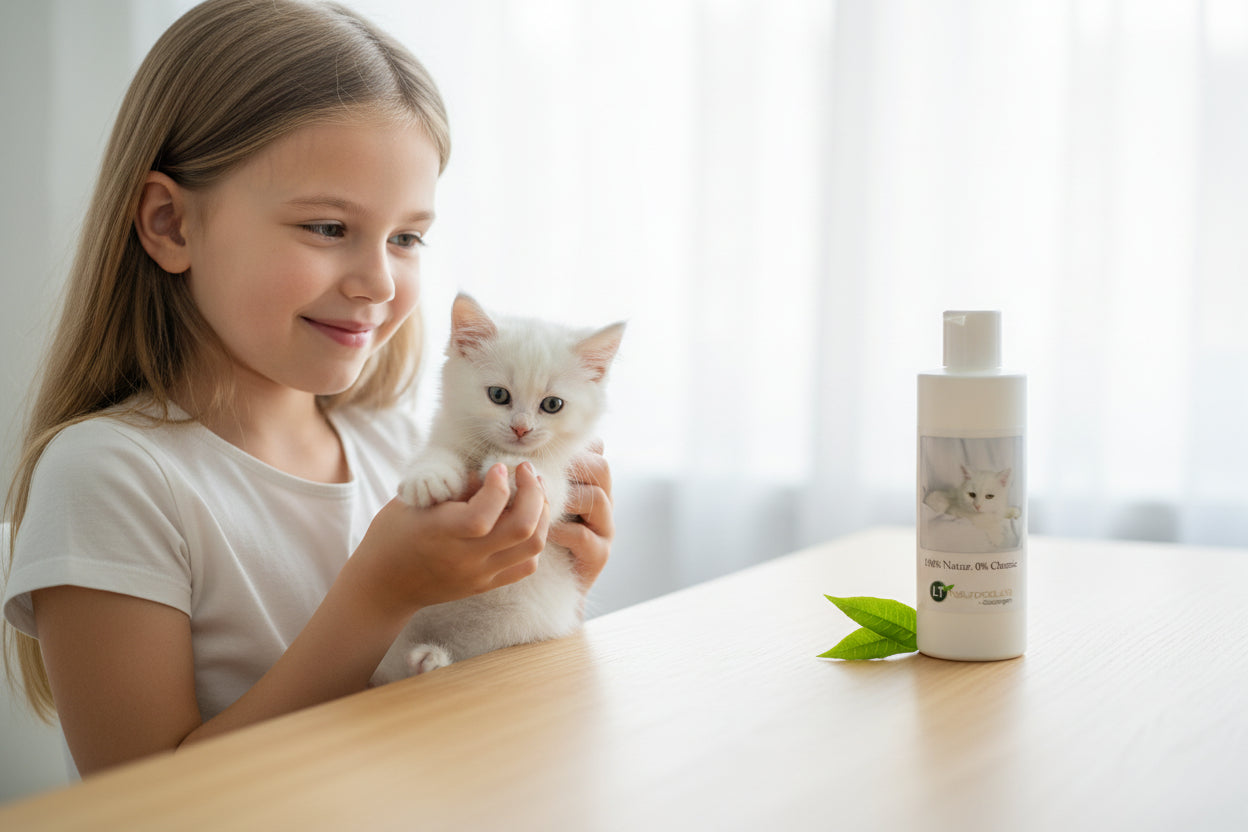 Sanftes Bio-Katzenweissfellshampoo