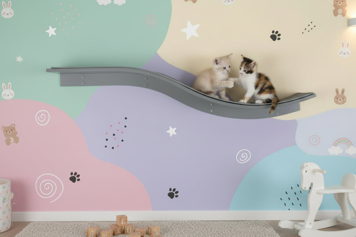 Elegante Katzenwand für Zuhause
