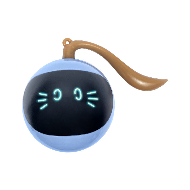 Verspielter Katzenball mit Licht