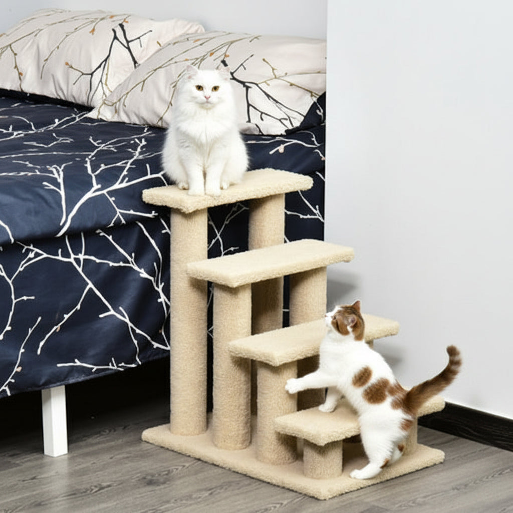 PawHut Katzenleiter mit Kratzbaum