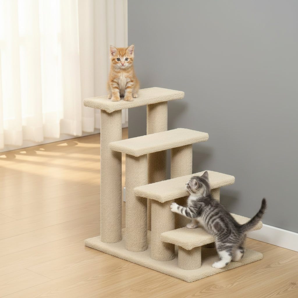 PawHut Katzenleiter mit Kratzbaum